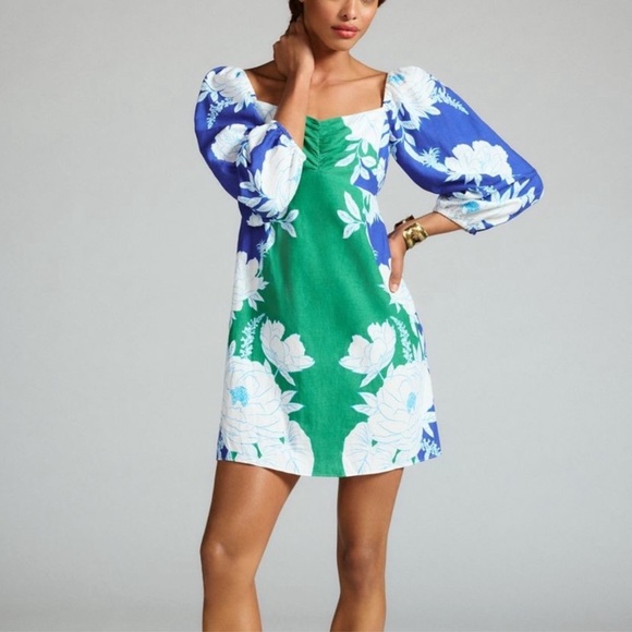 New FARM Rio Soft Garden Linen-Blend
Mini Dress - Picture 1 of 4